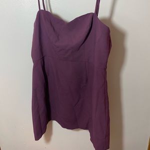 French Connection Whisper Light Sweet Heart Neck Plum Dress